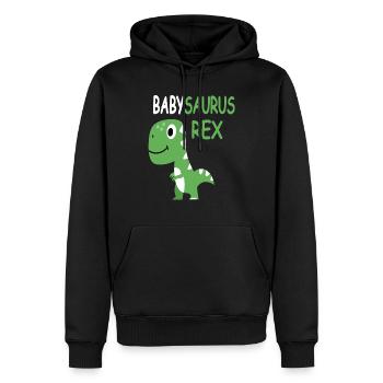 BabySaurus Rex - Baby Saurus - Baby Dinosaurier - Männer Premium Bio Hoodie - Schwarz - Vorne - Nico (187cm)