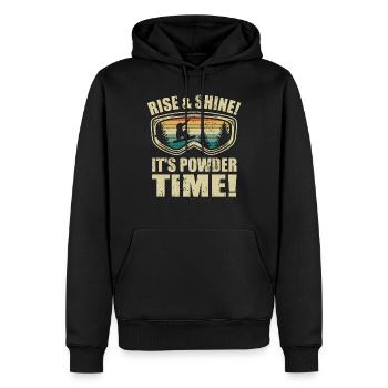 Snowboarder Wintersport Vintage Snowboardbrille - Männer Premium Bio Hoodie - Schwarz - Vorne - Nico (187cm)