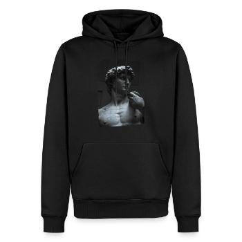 David by Michelangelo art sculpture - Männer Premium Bio Hoodie - Schwarz - Vorne - Nico (187cm)
