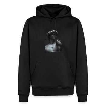 David by Michelangelo art sculpture - Männer Premium Bio Hoodie - Schwarz - Vorne - Nico (187cm)