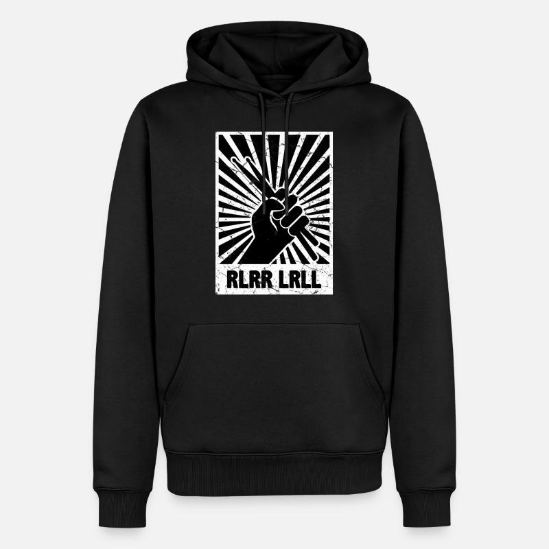 Schlagzeug Regel Drum Sticks - Männer Premium Bio Hoodie - Schwarz