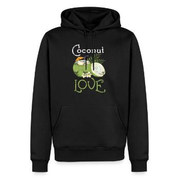 Noix de coco fruit vacances dans les Caraïbes - Sweat à capuche Premium bio Homme - noir - Devant - Nico (187cm)