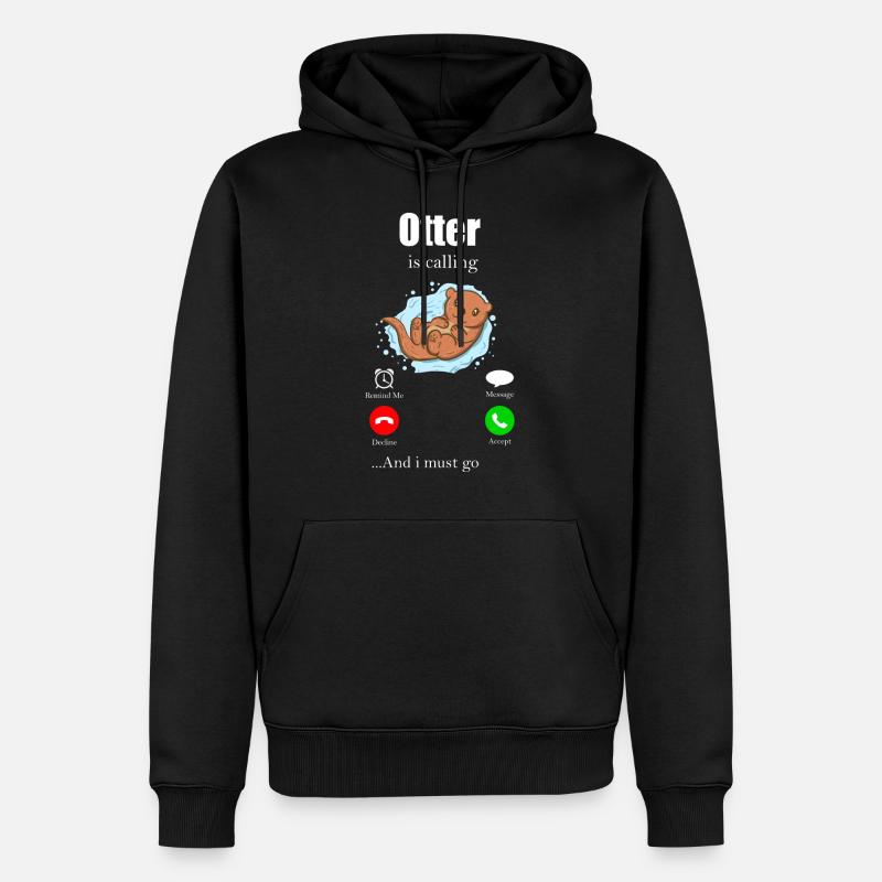 Otter - Männer Premium Bio Hoodie - Schwarz