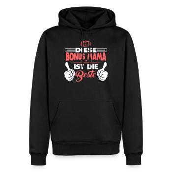 Beste Bonus Mama Stiefmama Geschenk - Männer Premium Bio Hoodie - Schwarz - Vorne - Nico (187cm)