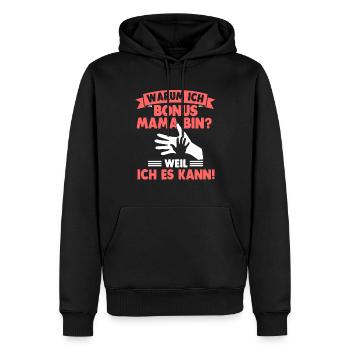 Bonus Mama Muttertag Stiefmutter - Männer Premium Bio Hoodie - Schwarz - Vorne - Nico (187cm)