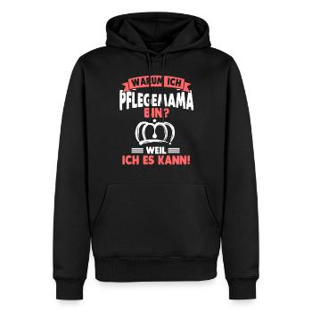 Pflegemutter Ziehmutter Muttertag - Männer Premium Bio Hoodie - Schwarz - Vorne - Nico (187cm)