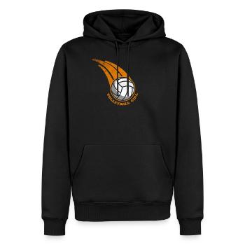 Volleyball filles - Sweat à capuche Premium bio Homme - noir - Devant - Nico (187cm)