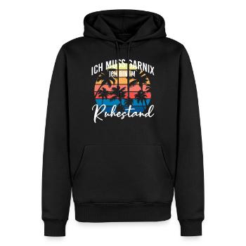 Lustige Rentner Sprüche - Männer Premium Bio Hoodie - Schwarz - Vorne - Nico (187cm)