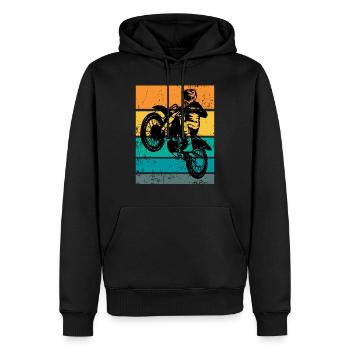 Supercross Offroad Enduro Motocross cadeau - Sweat à capuche Premium bio Homme - noir - Devant - Nico (187cm)