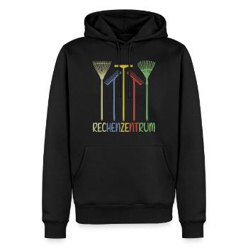 Garten Rechen Rechenzentrum - Männer Premium Bio Hoodie - Schwarz - Vorne - Nico (187cm)