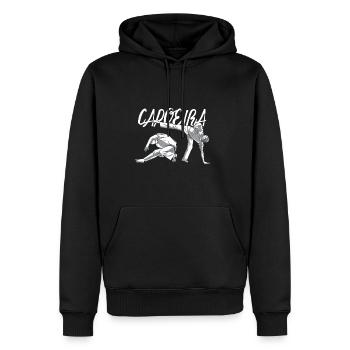 Capoeira, le cadeau de combattant. - Sweat à capuche Premium bio Homme - noir - Devant - Nico (187cm)