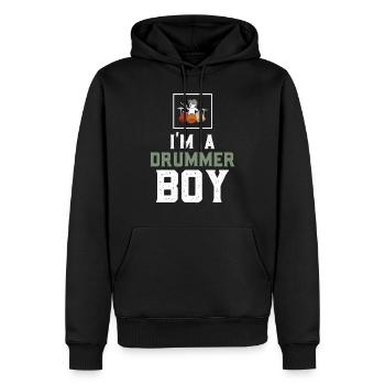 Schlagzeug spieler Schlagzeuger Trommer Drummer - Männer Premium Bio Hoodie - Schwarz - Vorne - Nico (187cm)