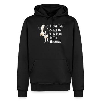 Kühe Landwirt Kuh Rind Bauer Kuhweide Kuhstall - Männer Premium Bio Hoodie - Schwarz - Vorne - Nico (187cm)