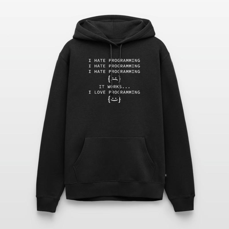 I Hate Programming Men’s Premium Organic Hoodie