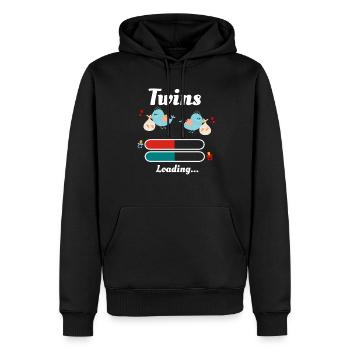 Zwillinge - Männer Premium Bio Hoodie - Schwarz - Vorne - Nico (187cm)