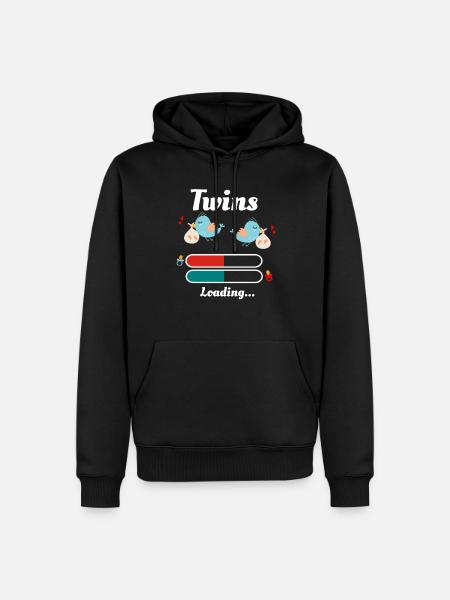 twins - Men’s Premium Organic Hoodie - black