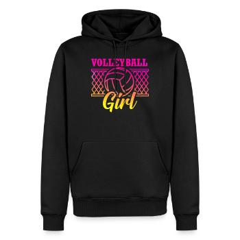 Volleyball Spieler Volleyball Mädchen - Männer Premium Bio Hoodie - Schwarz - Vorne - Nico (187cm)