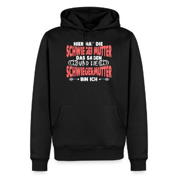 Schwiegermama Schwiegermutter - Männer Premium Bio Hoodie - Schwarz - Vorne - Nico (187cm)