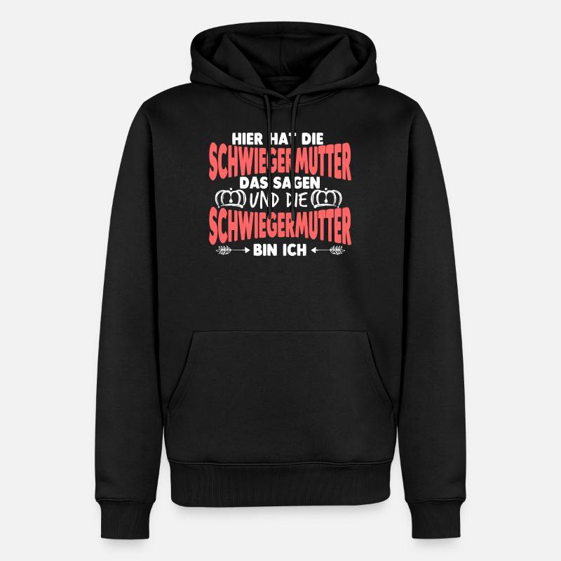 Schwiegermama Schwiegermutter - Männer Premium Bio Hoodie - Schwarz