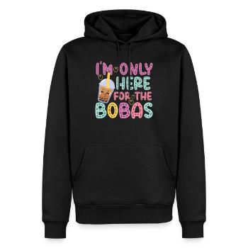 Bubble Tea - Männer Premium Bio Hoodie - Schwarz - Vorne - Nico (187cm)