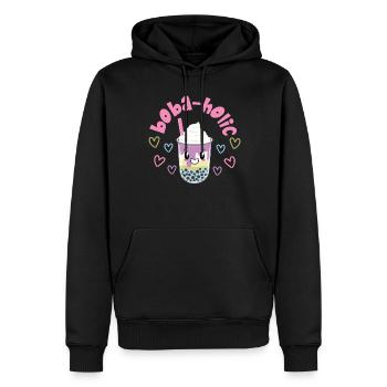 Bubble Tea - Männer Premium Bio Hoodie - Schwarz - Vorne - Nico (187cm)