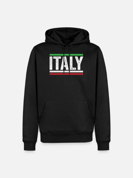 Italien - italienska italienska - Ekologisk premiumluvtröja herr - svart
