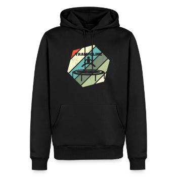 Trampoline trampoline acrobatie - Sweat à capuche Premium bio Homme - noir - Devant - Nico (187cm)