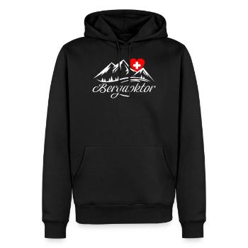 Bergdoktor Berge Alpen Apres Ski Skifahren - Männer Premium Bio Hoodie - Schwarz - Vorne - Nico (187cm)