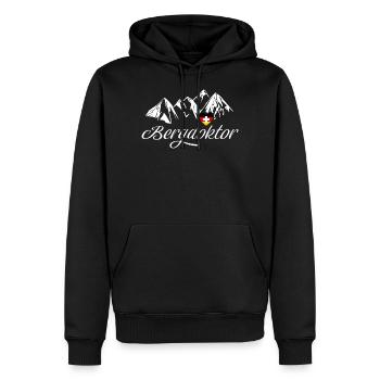 Bergdoktor Berge Alpen Apres Ski Skifahren - Männer Premium Bio Hoodie - Schwarz - Vorne - Nico (187cm)