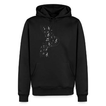 Musik Notenschlüssel Symbol - Männer Premium Bio Hoodie - Schwarz - Vorne - Nico (187cm)