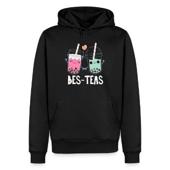 Bubble Tea - Männer Premium Bio Hoodie - Schwarz - Vorne - Nico (187cm)