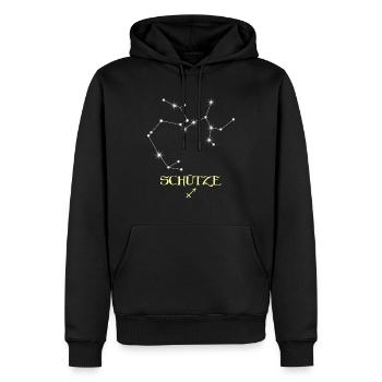 Sagittarius Zodiac - Men’s Premium Organic Hoodie - black - Front - Nico (187cm)