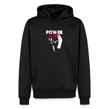Power Girl Kickboxing Kickboxing Kickboxing Sports de combat - Sweat à capuche Premium bio Homme - noir - Devant - Nico (187cm)
