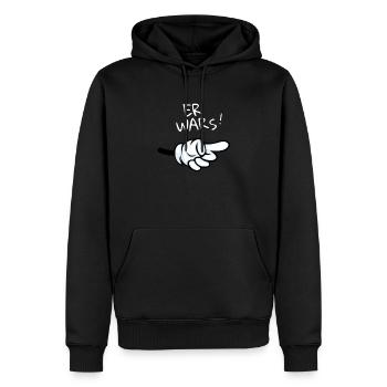 Er wars - Männer Premium Bio Hoodie - Schwarz - Vorne - Nico (187cm)
