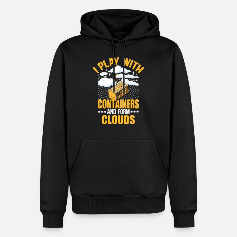 Funny DevOps Joke Design - Men’s Premium Organic Hoodie - black