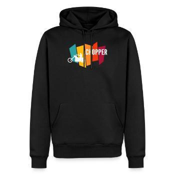 Chopper - Sweat à capuche Premium bio Homme - noir - Devant - Nico (187cm)