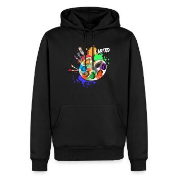 Spruch I Arted Grafik Künstler Kunsthandwerk - Männer Premium Bio Hoodie - Schwarz - Vorne - Nico (187cm)