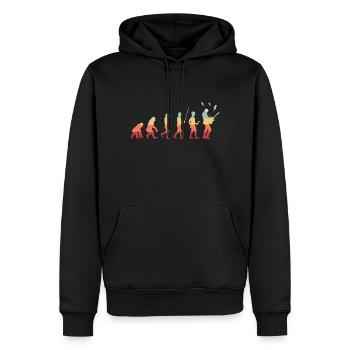 Bassist - Sweat à capuche Premium bio Homme - noir - Devant - Nico (187cm)