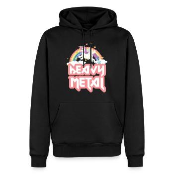 Licorne Heavy Metal Unicorn Metal Genre musical Rock - Sweat à capuche Premium bio Homme - noir - Devant - Nico (187cm)
