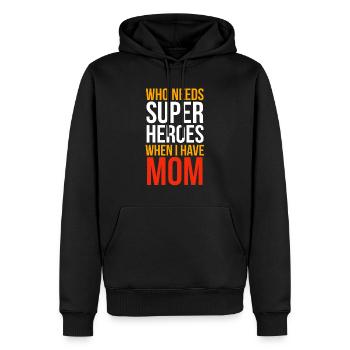 Fête des mères, Fête des mères, Fête des mères, Fête des mères - Sweat à capuche Premium bio Homme - noir - Devant - Nico (187cm)