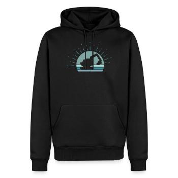 Excavatrice enfants - Sweat à capuche Premium bio Homme - noir - Devant - Nico (187cm)