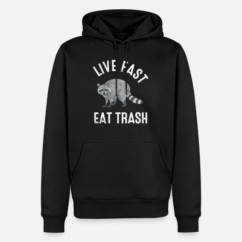 Waschbär - Männer Premium Bio Hoodie - Schwarz