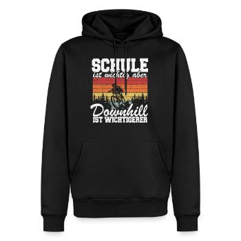 Downhill Mountainbike Kinder Geschenk MTB - Männer Premium Bio Hoodie - Schwarz - Vorne - Nico (187cm)