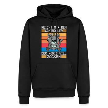Lustige Gaming und Videospiele Sprüche Geschenk - Männer Premium Bio Hoodie - Schwarz - Vorne - Nico (187cm)