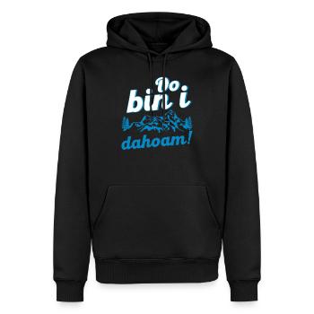 Do Bin I Dahoam Berge Wanderer Bayern Geschenk - Männer Premium Bio Hoodie - Schwarz - Vorne - Nico (187cm)