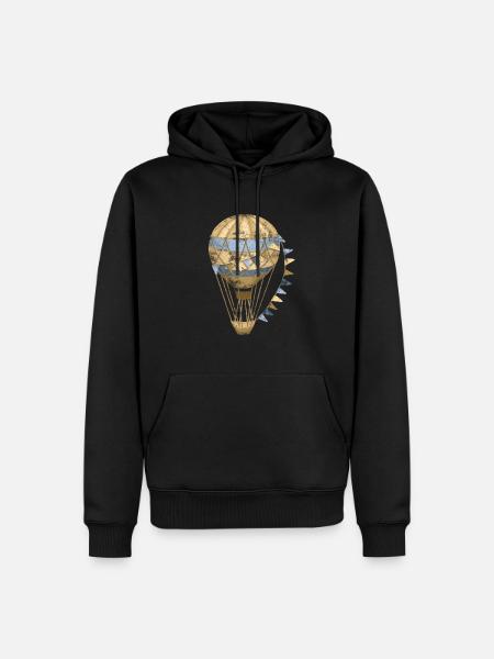 Ballonfahrer Heißluftballon - Männer Premium Bio Hoodie - Schwarz