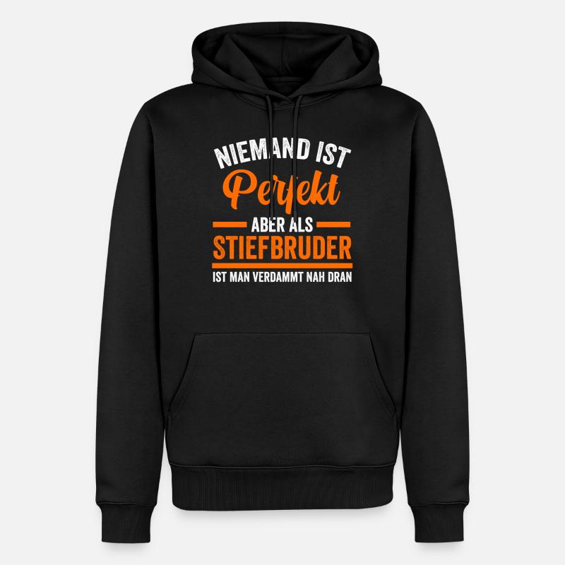 Perfekter Stiefbruder - Männer Premium Bio Hoodie - Schwarz