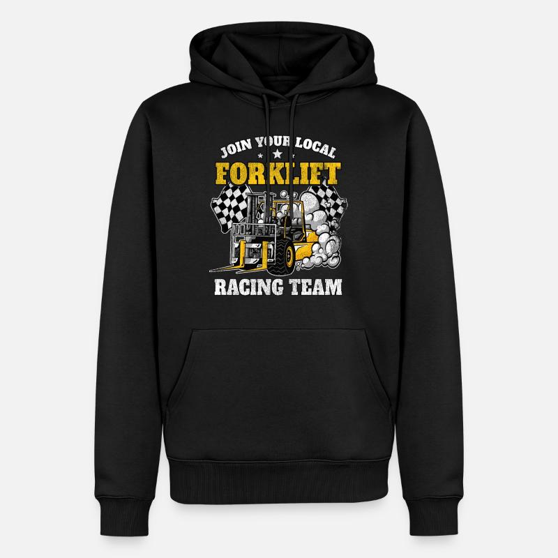 Lustig Gabelstapler Geschenk Staplerfahrer Lager - Männer Premium Bio Hoodie - Schwarz