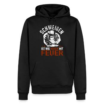 WIG Schweißer Schweißfachmann Schlossermeister - Männer Premium Bio Hoodie - Schwarz - Vorne - Nico (187cm)