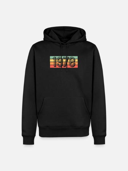 Né en 1978 - Sweat à capuche Premium bio Homme - noir